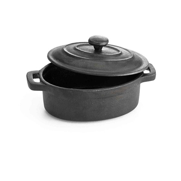 Cast Iron Cookware Oval Casserole Server