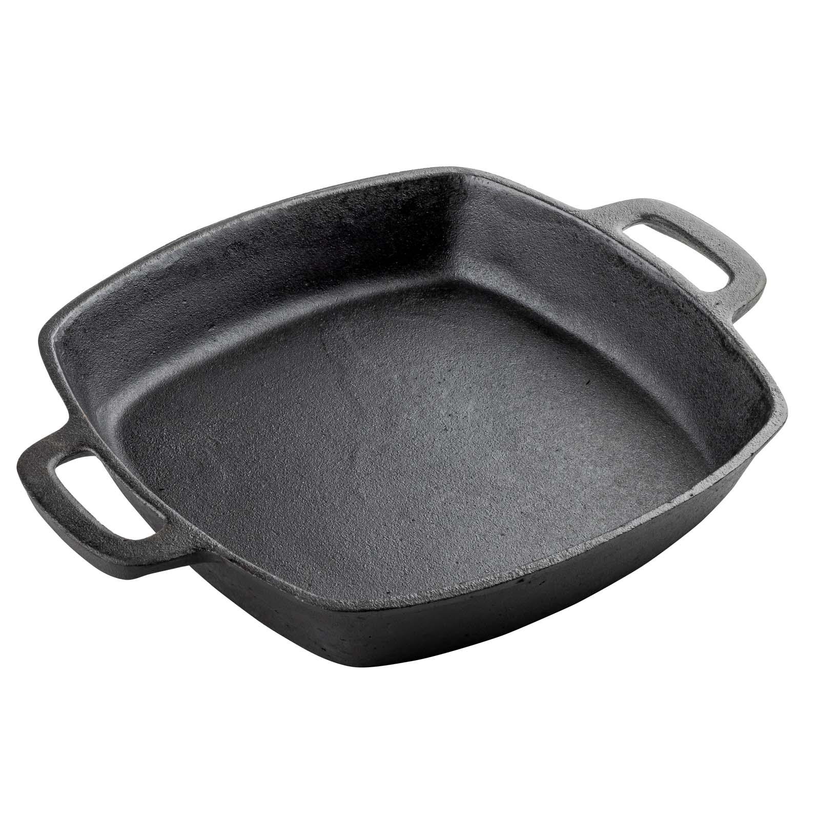  KitchenCraft Cast Iron Griddle Pan for Induction Hob, Square,  23cm: Home & Kitchen