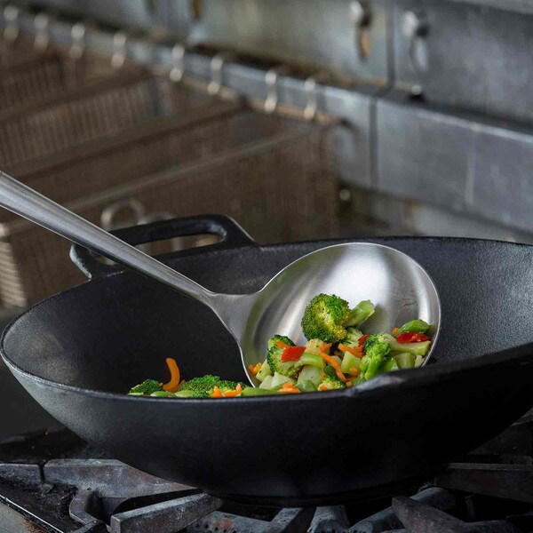 Lodge Cast Iron Wok with Wide Base