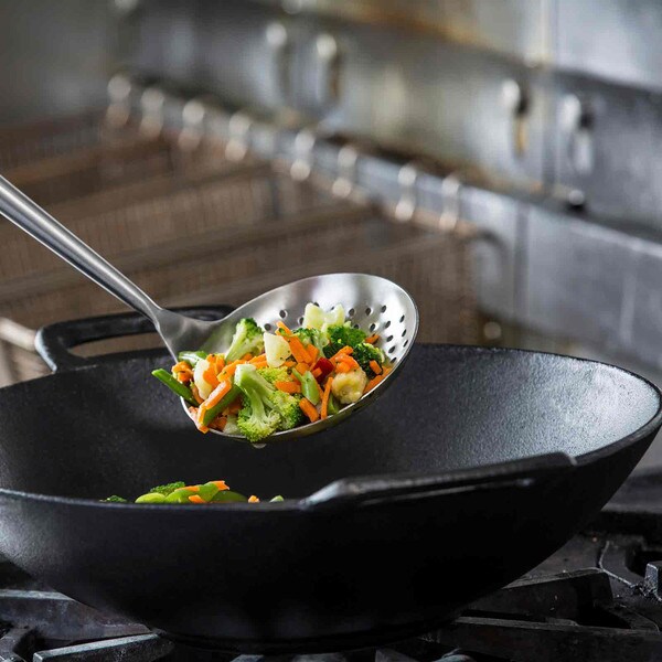 Lodge Cast Iron Wok with Wide Base