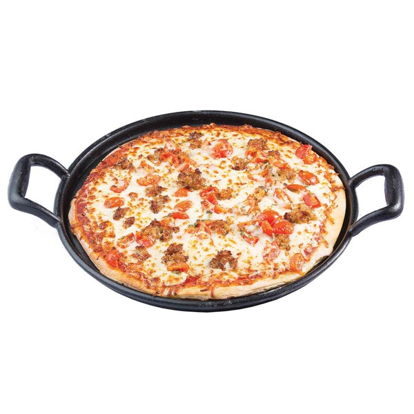 Tablecraft Cast Iron Pizza Pan - 17 3/5L x 12 3/4W x 1 9/10H