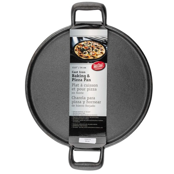 Tablecraft Cast Iron Pizza Pan - 17 3/5L x 12 3/4W x 1 9/10H