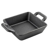 Tablecraft CW30114 Cast Iron Square Fry Pan, 2 Quart, Black