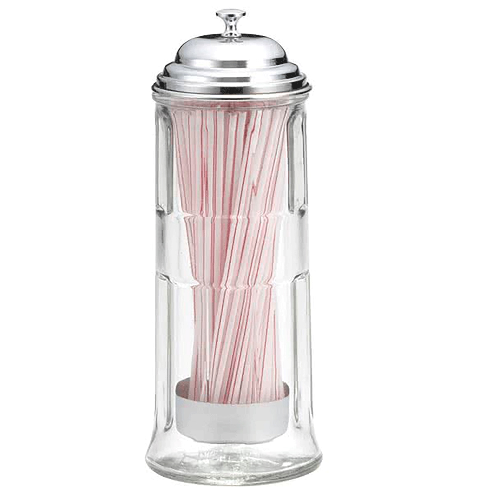 Clear Glass Straw Dispenser (Includes 60 Straws)