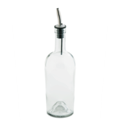 17.5 oz clear glass bottle