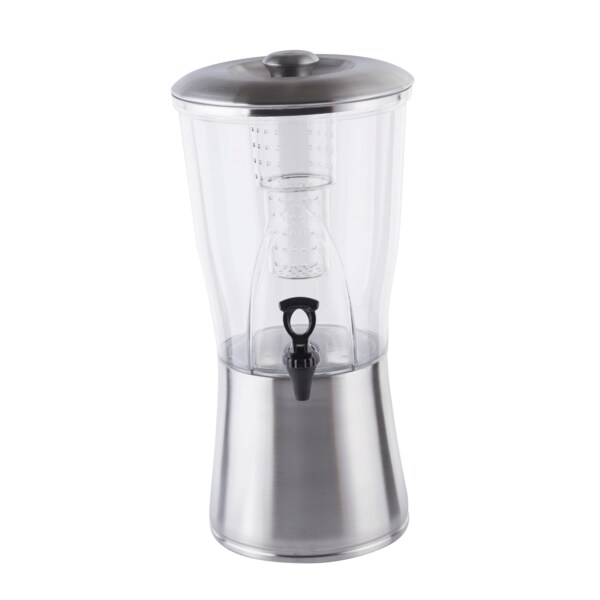 Tablecraft 75 2.5 Gallon Stainless Steel / Tritan™ Beverage Dispenser