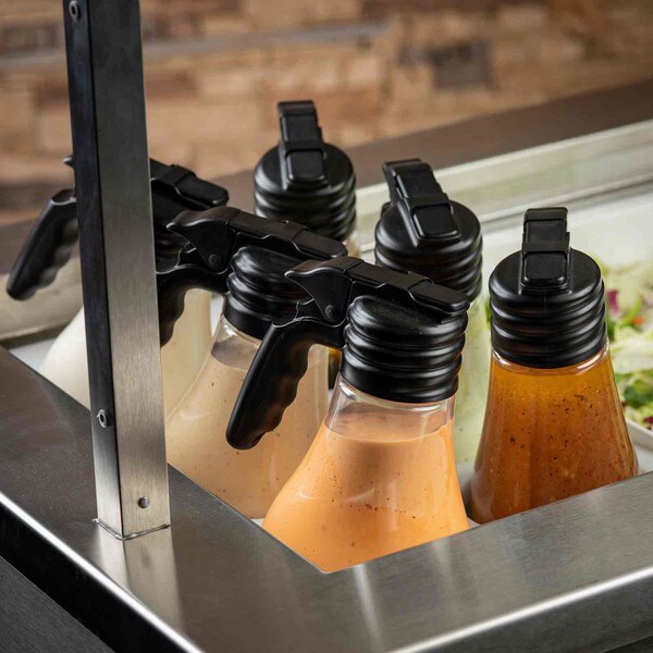 ICED™ 27 Oz Clear Acrylic Salad Dressing Dispenser - 11H x 4 Dia x 11  3/4H