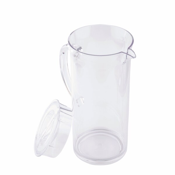 Tablecraft PP321 Clear 1/2 Gallon Plastic Pitcher with Lid