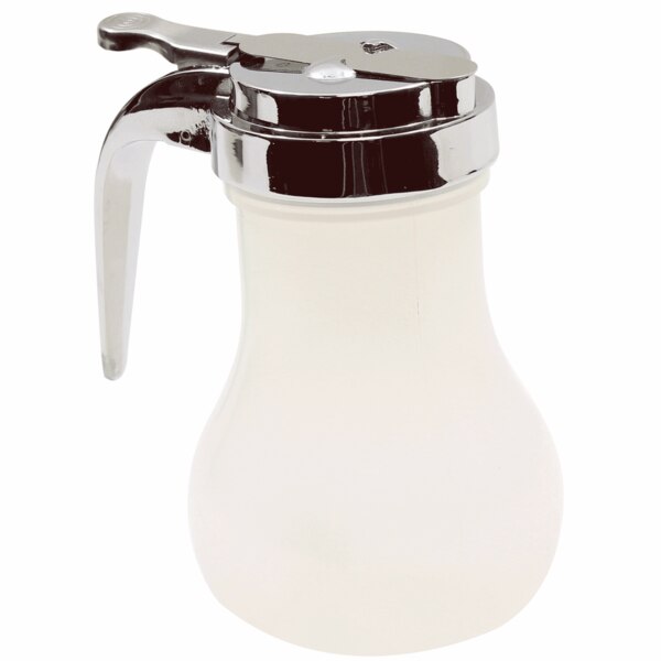 10 oz Teardrop Syrup Dispenser, Chrome Plated Metal Top