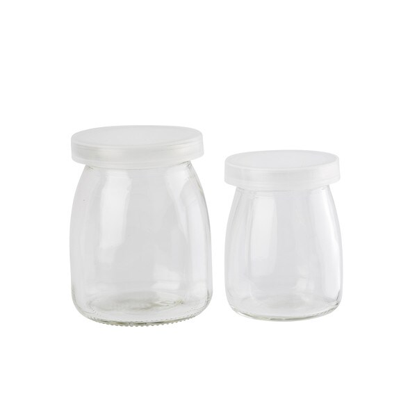 Tablecraft 10106 2 oz. Glass Condiment Jar with Stainless Steel Lid and  Bail and Trigger Closure