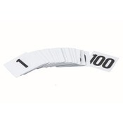 plastic number cards