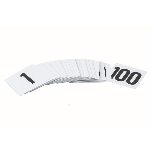 plastic number cards