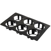 black salad dressing dispenser tray