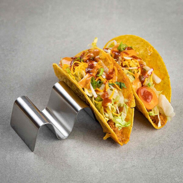 TableCraft Taco Taxi In Acciaio Inox – Porta Tacos Per 3-4 Pezzi – 19,5 Cm, Lavabile In Lavastoviglie